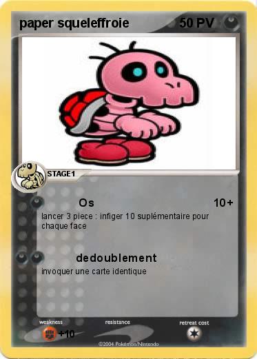 Pokemon paper squeleffroie