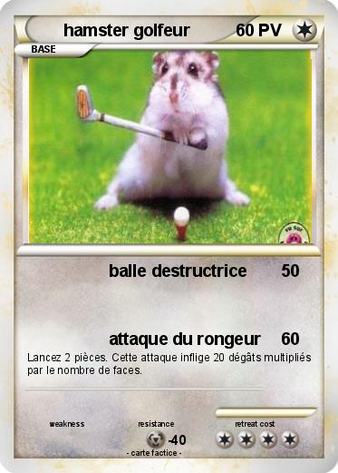 Pokemon hamster golfeur