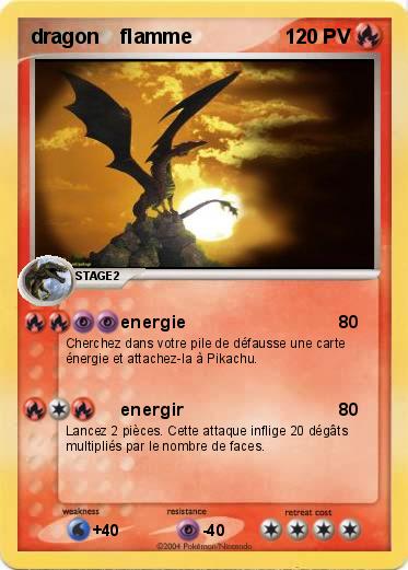 Pokemon dragon    flamme