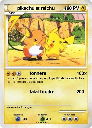 Pokemon pikachu et raichu
