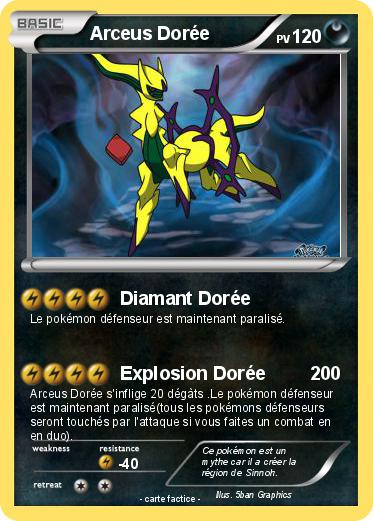 Pokemon Arceus Dorée