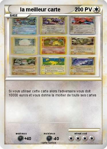 Pokemon la meilleur carte