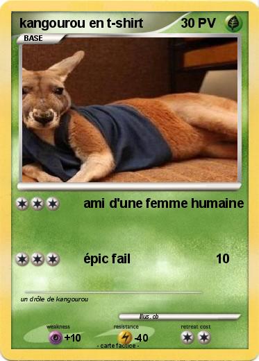 Pokemon kangourou en t-shirt