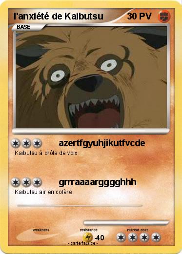 Pokemon l'anxiété de Kaibutsu