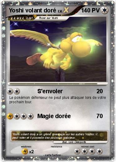 Pokemon Yoshi volant doré