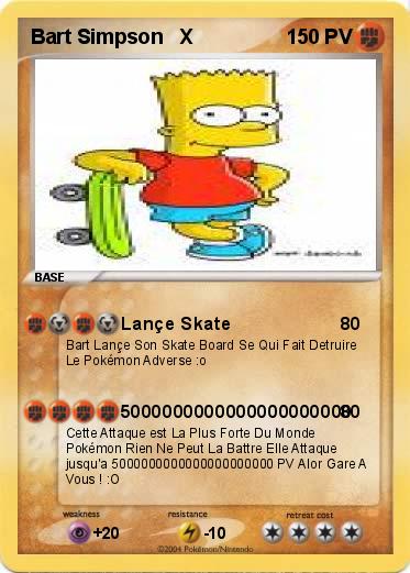 Pokemon Bart Simpson   X