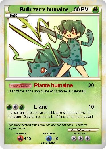 Pokemon Bulbizarre humaine
