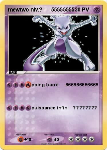 Pokemon mewtwo niv.?      55555555