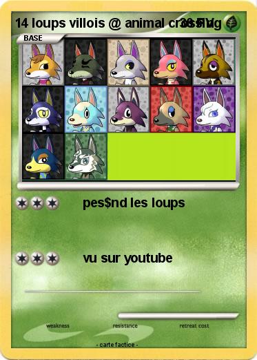 Pokemon 14 loups villois @ animal crossing