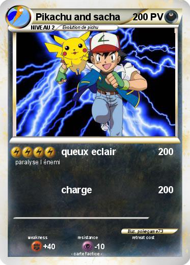 Pokemon Pikachu and sacha