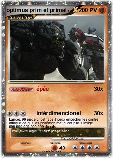 Pokemon optimus prim et primal