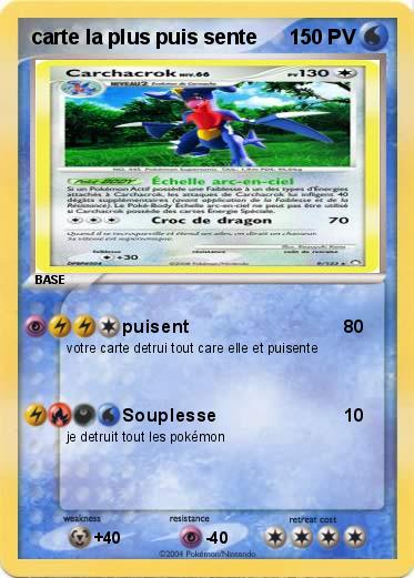 Pokemon carte la plus puis sente