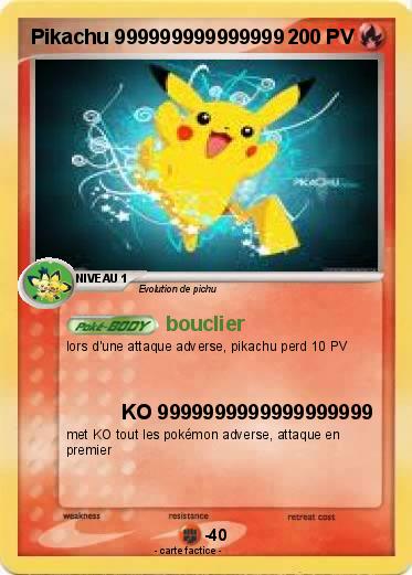 Pokemon Pikachu 999999999999999