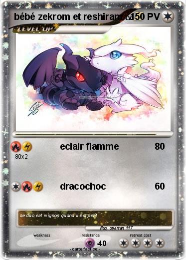 Pokemon bébé zekrom et reshiram