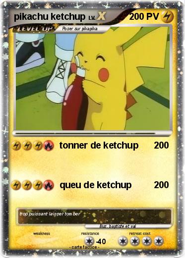 Pokemon pikachu ketchup