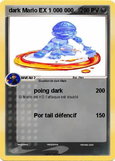 Pokemon dark Mario EX 1 000 000