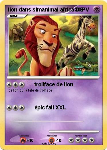 Pokemon lion dans simanimal africa DS
