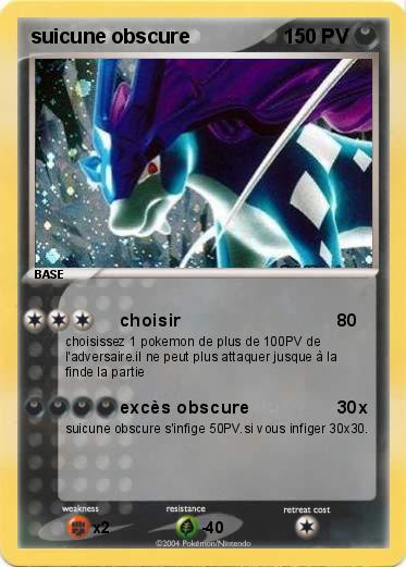 Pokemon suicune obscure