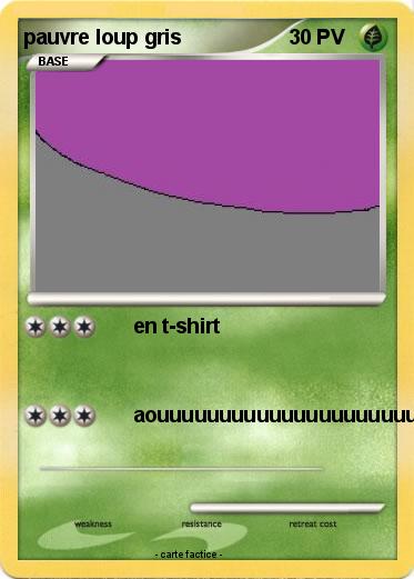 Pokemon pauvre loup gris