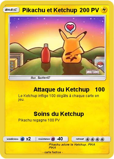 Pokemon Pikachu et Ketchup