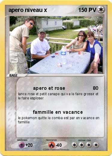 Pokemon apero niveau x