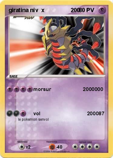 Pokemon giratina niv  x                 200