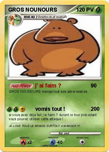 Pokemon GROS NOUNOURS