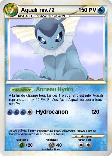 Pokemon Aquali niv.72