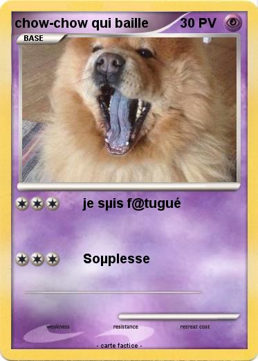 Pokemon chow-chow qui baille