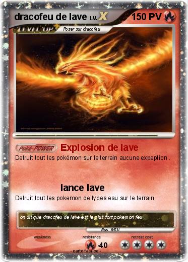 Pokemon dracofeu de lave
