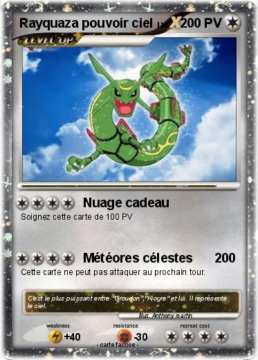 Pokemon Rayquaza pouvoir ciel