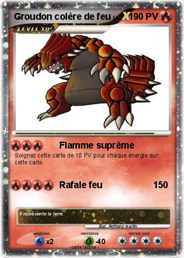 Pokemon Groudon colère de feu