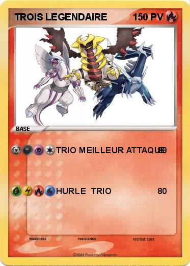 Pokemon TROIS LEGENDAIRE