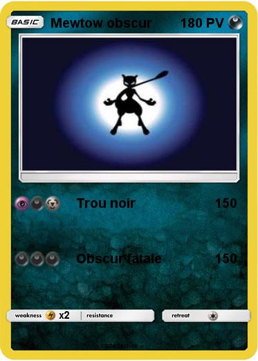 Pokemon Mewtow obscur