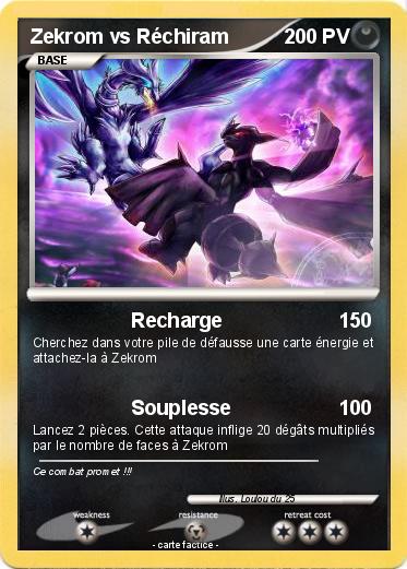 Pokemon Zekrom vs Réchiram