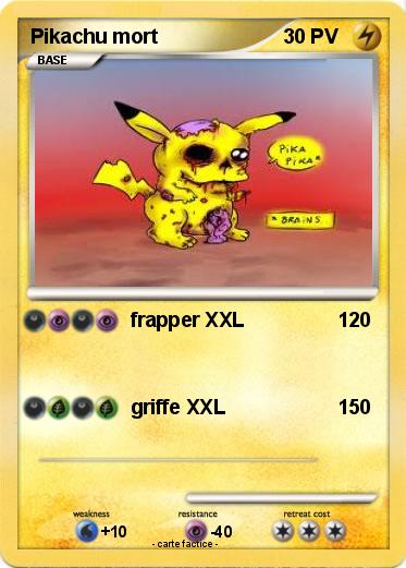 Pokemon Pikachu mort