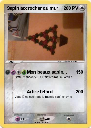 Pokemon Sapin accrocher au mur