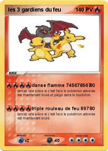 Pokemon les 3 gardiens du feu