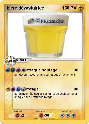 Pokemon bière dévastatrice 
