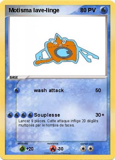 Pokemon Motisma lave-linge