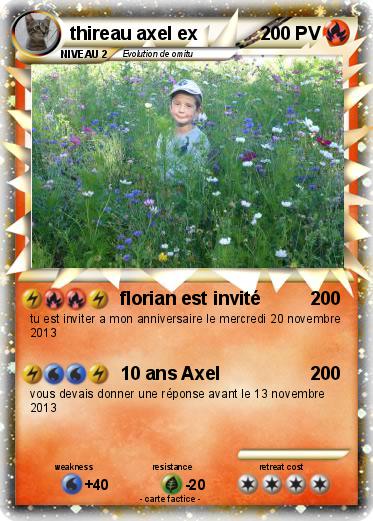 Pokemon thireau axel ex