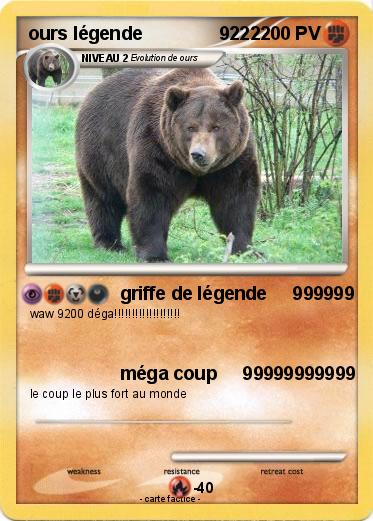 Pokemon ours légende               9222