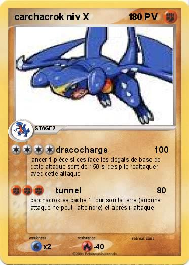 Pokemon carchacrok niv X               1