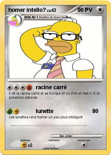 Pokemon homer intello?