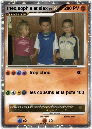 Pokemon theo,sophie et alex