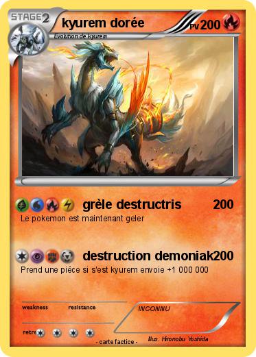 Pokemon kyurem dorée