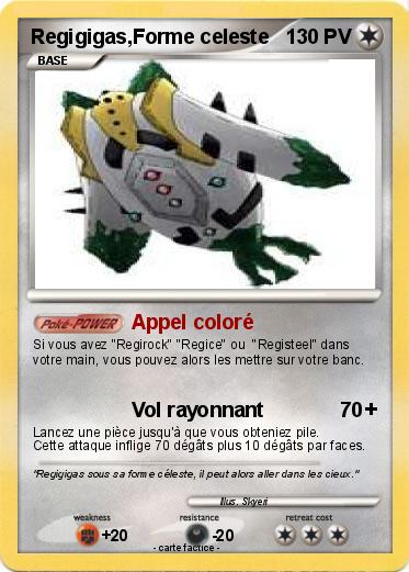 Pokemon Regigigas,Forme celeste