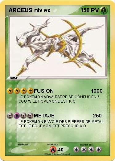 Pokemon ARCEUS niv ex