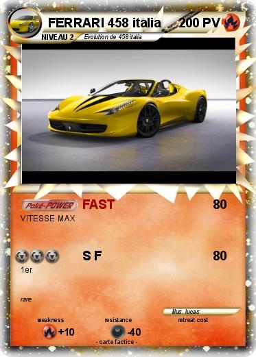 Pokemon FERRARI 458 italia
