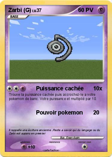 Pokemon Zarbi (G)